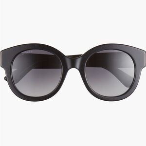Gucci Black Round Gradient Lens Women's Sunglasses